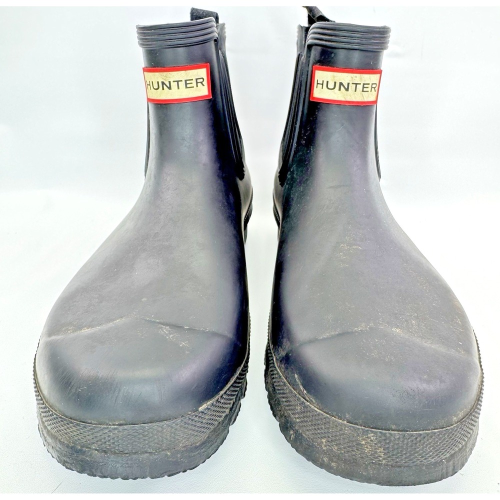 Hunter Original Chelsea Rain Boots Womens 8 Black Waterproof Rubber WFS2078RMA